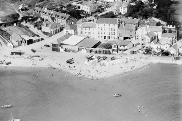 cobb house marine parade in lyme regis from aerial shot