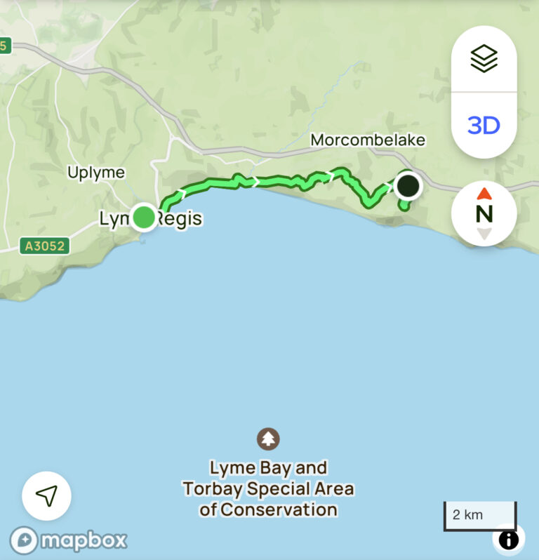 Lyme Regis to Golden Cap walking trail