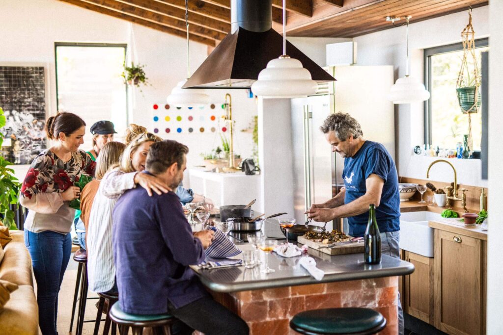 Mark Hix celebrity chef cookery masterclass at his home