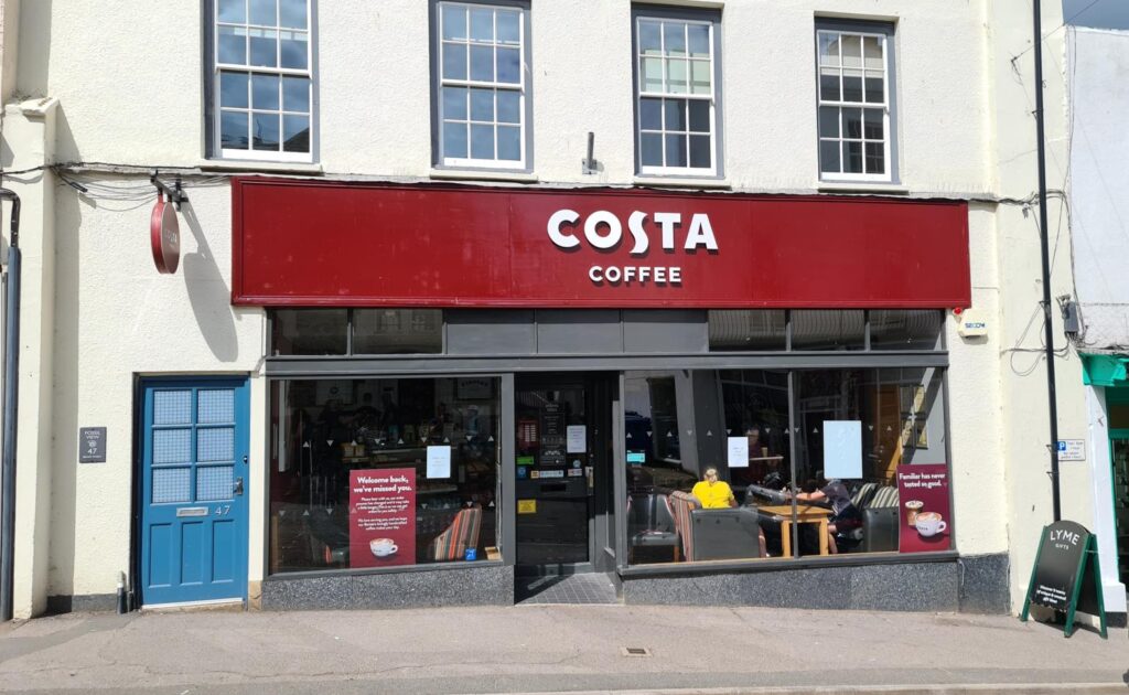 Costa coffee Lyme Regis