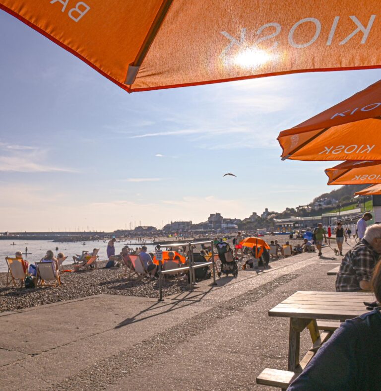 kiosk Lyme Regis beach