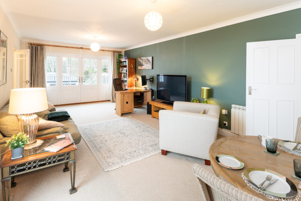 lounge at holiday cottage for family in lyme regis