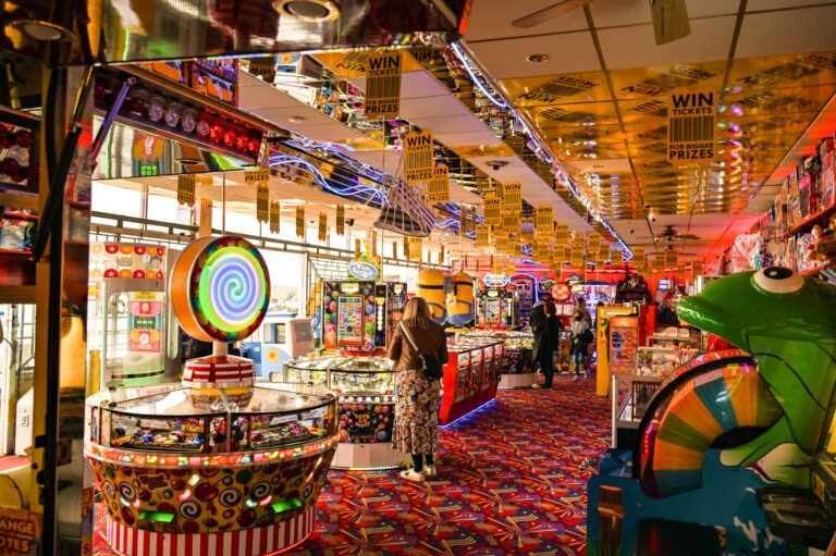 Lyme Regis amusements on the marine parade for kids